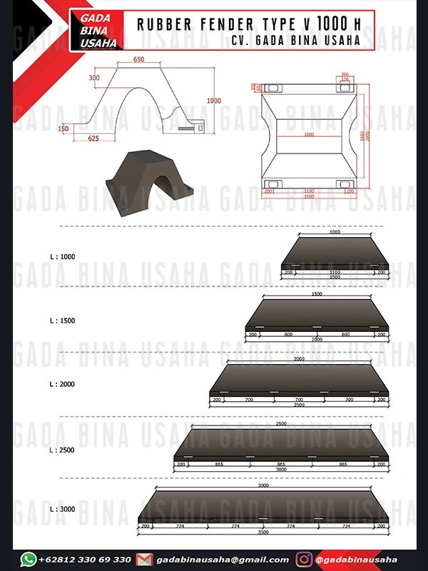 Rubber Fender V 1000 H