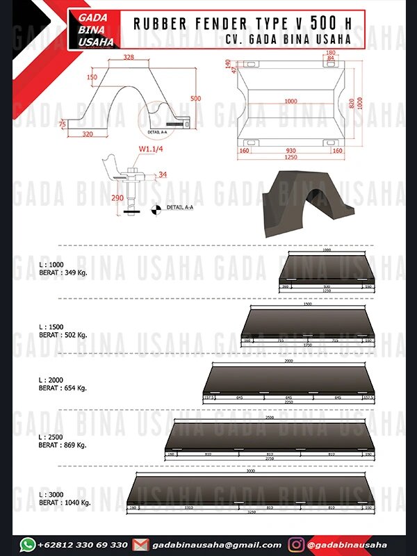 Rubber Fender V 500 H