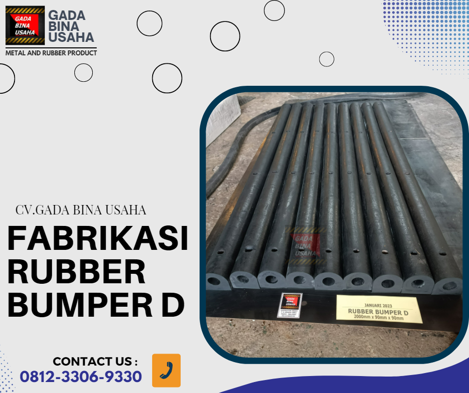 Rubber Karet Bumper Model D: Daya Redam Tinggi untuk Kendaraan Berat